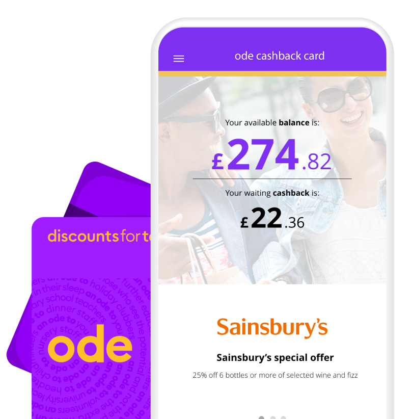 ode cashback card. <em>Quick, Simple, Rewarding</em>   Our top ode holders receive <em>over £200</em> cashback per year*